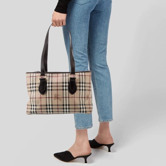 Burberry Haymarket Check Medium Regent Tote - Picture 1 of 5